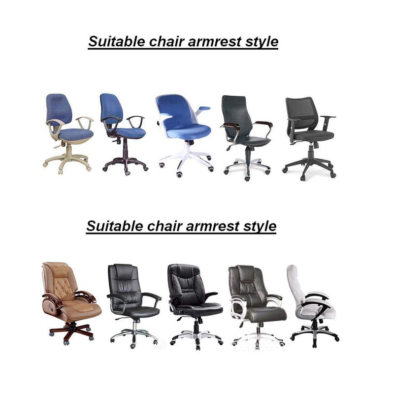 Isccdy Removable Washable Office Chair Armrest Slipcovers Covers Pads (Beige) - Image 3